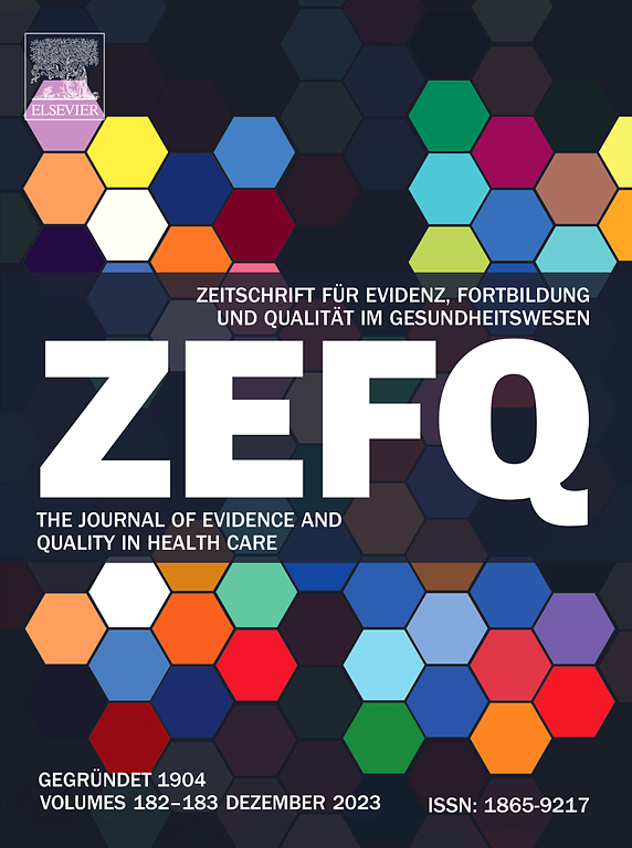 Go to journal home page - Zeitschrift für Evidenz, Fortbildung und Qualität im Gesundheitswesen